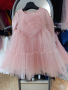 💃Детска официална рокля с тюл за момиче в розово, снимка 1 - Бебешки рокли - 44595986