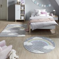 Кръгъл детски килим "Дъга", снимка 4 - Килими - 40918576