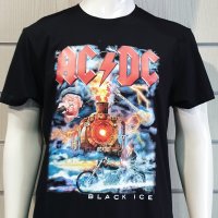Нова мъжка тениска с дигитален печат на музикалната група AC/DC - Black Ice с Влак, снимка 10 - Тениски - 40717837