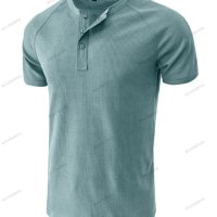 Мъжка модна лятна рипсена тениска Henley, 6цвята - 023, снимка 15 - Тениски - 41566640