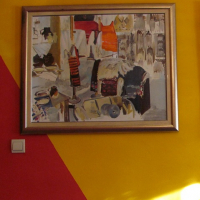  "МЕХАНА" - картина с маслени бои върху платно с масивна рамка, снимка 4 - Картини - 36200429