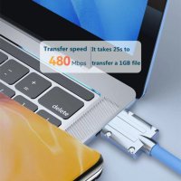 4101 USB към Туре С кабел за бързо зареждане, снимка 4 - USB кабели - 42142151