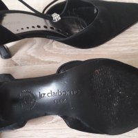 Liz Claiborne американски черни сатенени обувки, 38, снимка 7 - Дамски елегантни обувки - 42357415