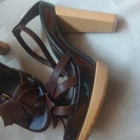 Сандали дърво и кожа MAX&Co, снимка 5 - Дамски елегантни обувки - 34122373