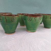 Чаши за ракия керамика 6 броя, снимка 3 - Чаши - 34027577
