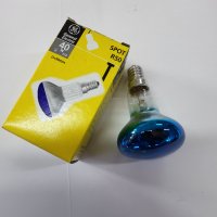 Цветна крушка, цветна лампа малък цокъл Е14 - синя, снимка 2 - Друга електроника - 39596552