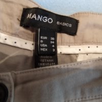 Плътен, сив панталон Mango, р. 36, снимка 3 - Панталони - 42634489