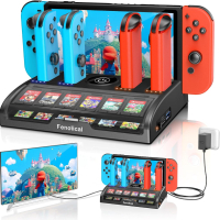 Докинг станция Fenolical Switch, съвместима с Nintendo Switch/OLED за зарядно Joycon Controller, снимка 1 - Аксесоари - 44657891