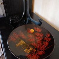 Декоративна японска чиния с поставка, снимка 5 - Други - 36368020