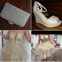 Абитуриентска рокля+ обувки+ чанта, снимка 4 - Рокли - 44375353