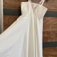 Красива бяла рокля за бременни FOTEVA Fashion House, снимка 2 - Рокли - 41633947
