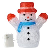 Коледна светеща фигура Снежен човек, 28см, Коледна лампа, снимка 2 - Други - 42742561