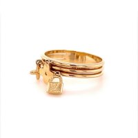 Златен дамски пръстен Louis Vuitton 3,61гр. размер:56 14кр. проба:585 модел:16933-6, снимка 2 - Пръстени - 41461272