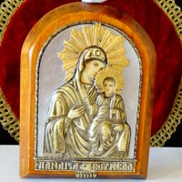 Старинна икона Св.Богородица Сумела,седеф,позлата. , снимка 11 - Икони - 34806996