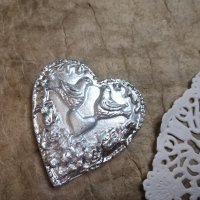 Нежни Подаръчета за гости в сребърно Подаръци за Сватба Кръщене Декоративни Фигурки  Ръчна Изработка, снимка 4 - Други - 41361280