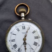 Сребърен джобен часовник Charles Locle, снимка 3 - Антикварни и старинни предмети - 41435026