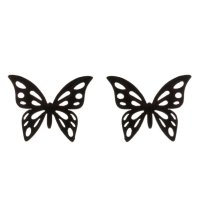 523 Обеци Пеперуда в сребристо пеперудки медицинска стомана безплатна доставка стоманени бижута, снимка 3 - Обеци - 42269486