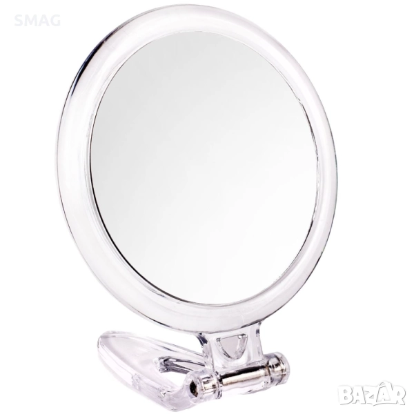 Кръгло прозрачно огледалце с дръжка 10 см_1134826, снимка 1