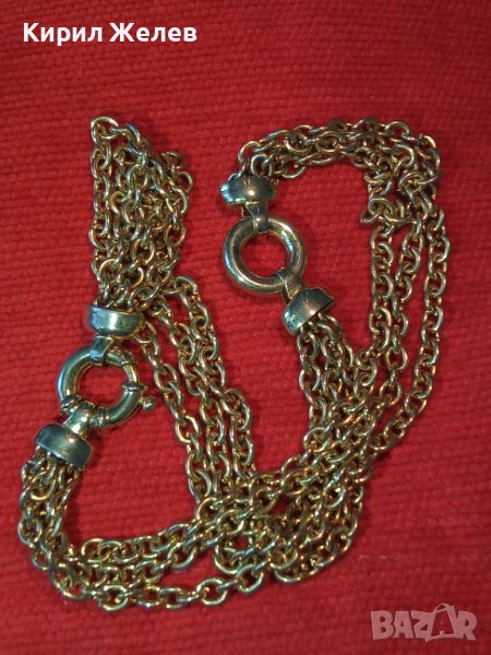 СТРАХОТЕН ПОЗЛАТЕН ВИНТИДЖ АРТ ЛАНЕЦ от БЛАГОРОДНА НЕРЪЖДАЕМА СТОМАНА ЗДРАВА РЕТРО ПЛЕТКА 27869, снимка 1