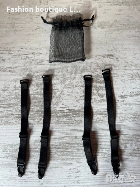 Комплект от 4 броя черни жартиери в торбичка 🖤, снимка 1