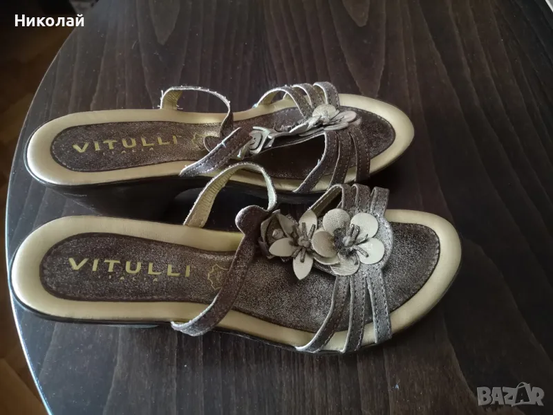 Италиански Дамски сандали от естествена кожа, снимка 1