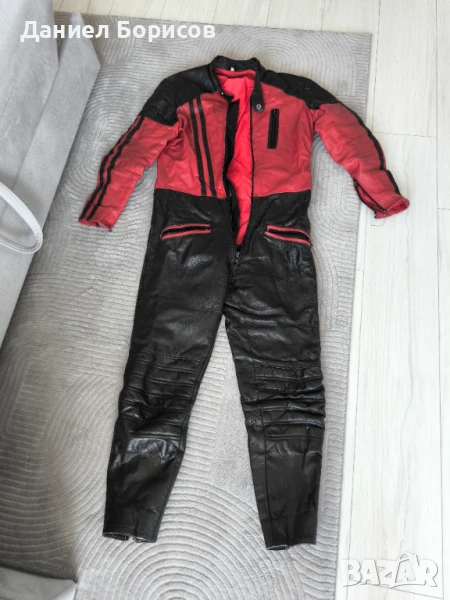 Мото екип от естествена кожа 48ми размер, снимка 1