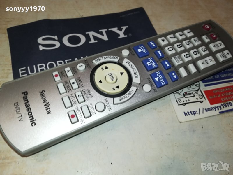 PANASONIC DVD/TV REMOTE 2608231746, снимка 1