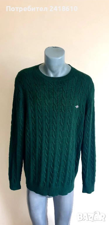 Gant  Cable Cotton / Knit Mens Size 2XL ОРИГИНАЛ! Мъжки Пуловер!, снимка 1