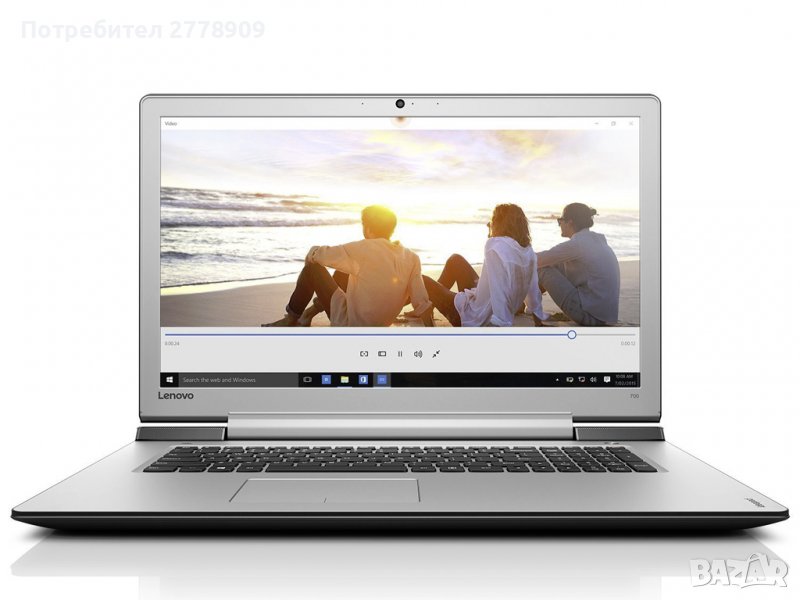 Бeзупречен лек 17" Laptop Intel i7 лаптоп Lenovo 700-17ISK, снимка 1