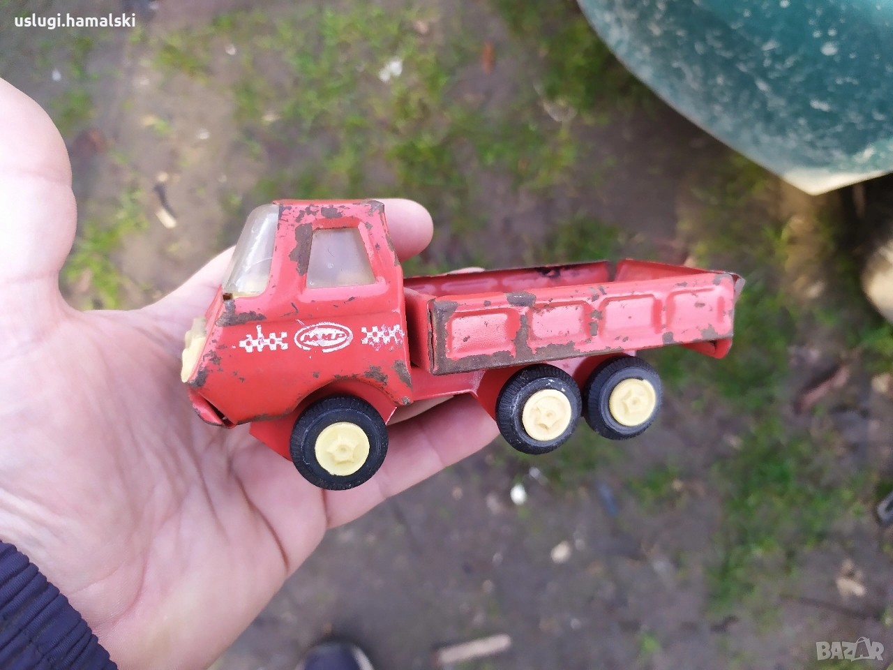 Стара ламаринена играчка/камион, снимка 1