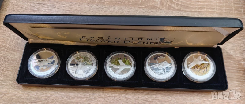 5 броя х 1 оз. Тувалу 2005 г. Изтребители, снимка 1