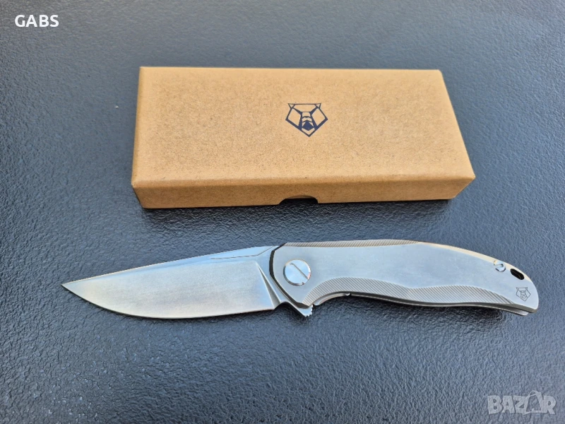 Сгъваем нож SHIROGOROV модел 2025г,стомана М390,титаниева дръжка,SH203, снимка 1