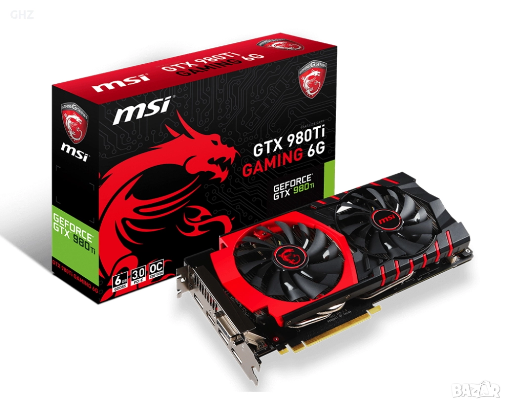 MSI GeForce GTX 980Ti Gaming / 6GB / 1279 MHz / Видео карта, снимка 1