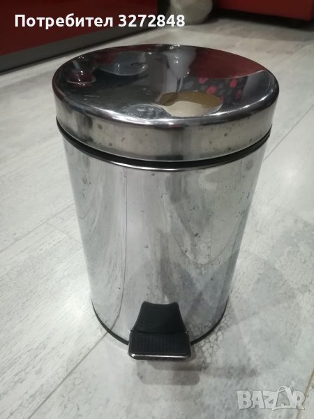 Метално кошче с педал /за баня , снимка 1