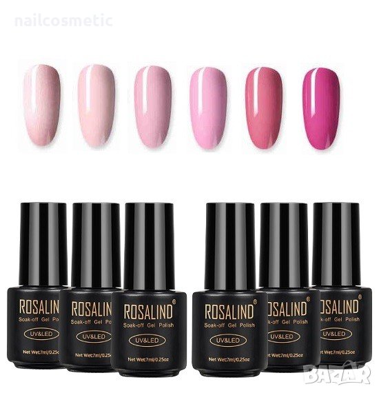 UV&LED ГЕЛ ЛАК 6 ЦВЯТА КОМПЛЕКТ - 198, снимка 1
