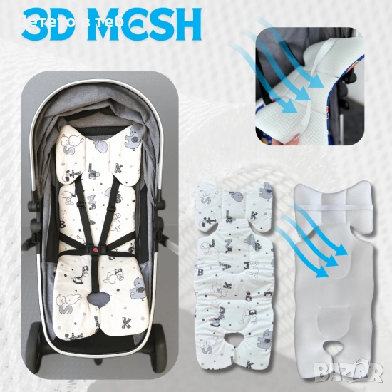 Постелка супер против изпотяване с 3д меш букви, снимка 1