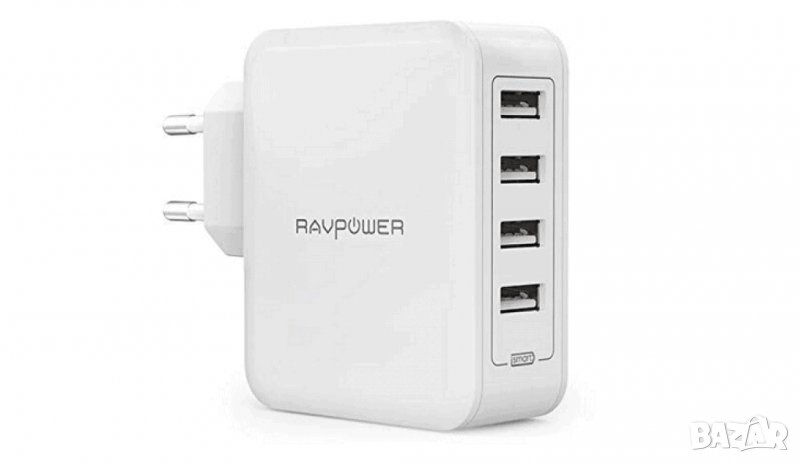 RAVPower 40W 4-портовo зарядна станция за зареждане с iSmart, снимка 1