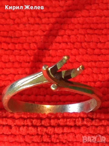 НЕЖЕН СРЕБЪРЕН ПРЪСТЕН ТИП ГОДЕЖЕН СРЕБРО 925 с ГНЕЗДО За ВГРАЖДАНЕ на СКЪПОЦЕНЕН КАМЪК 25676, снимка 1