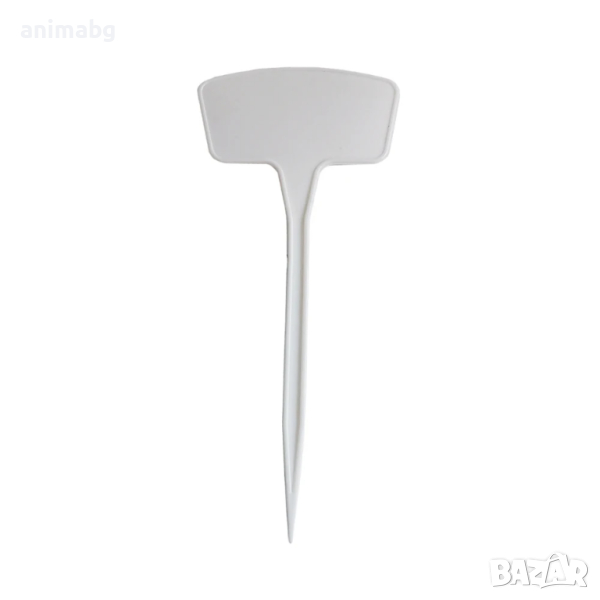 ANIMABG Комплект пластмасови табелки за растения, Водоустойчиви маркери за разсадници, 10 броя, Бели, снимка 1