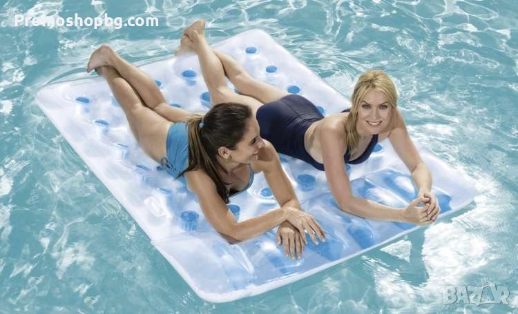Двоен плажен матрак 193х142 см BESTWAY, надуваем дюшек, плажно легло за двама, снимка 1