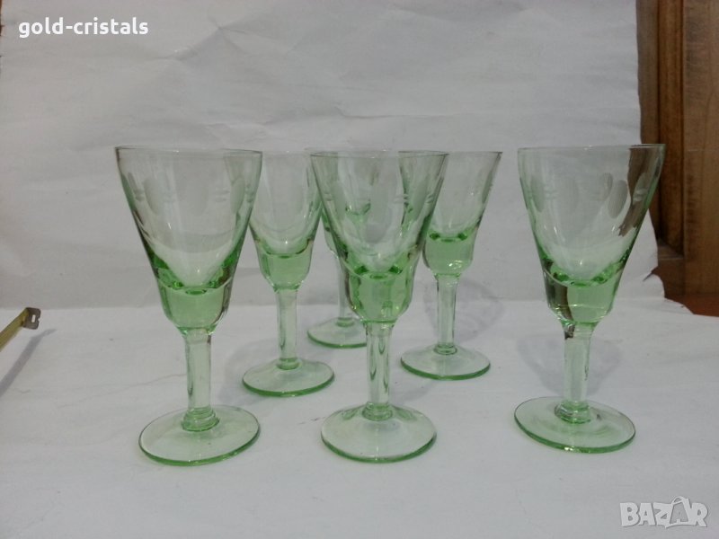 Ретро чашки чаши цветно стъкло, снимка 1