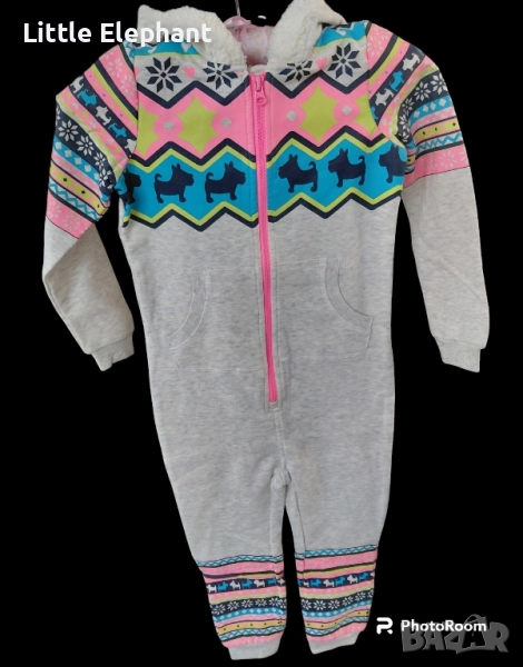 Цяла пижамка за 5-6 год мом,колекция"Winter Holidays",кученца и снежинки,Англия/нова, снимка 1