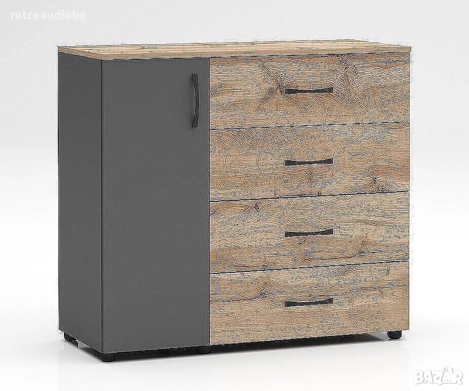   Скрин АПОЛО 7 Дъб вотан - Антрацит, снимка 1