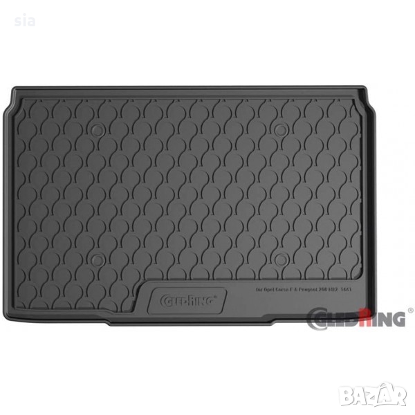 Гумена стелкa за багажник Gledring съвместима за OPEL CORSA F / PEUGEOT 208 Mk2 2019+, снимка 1