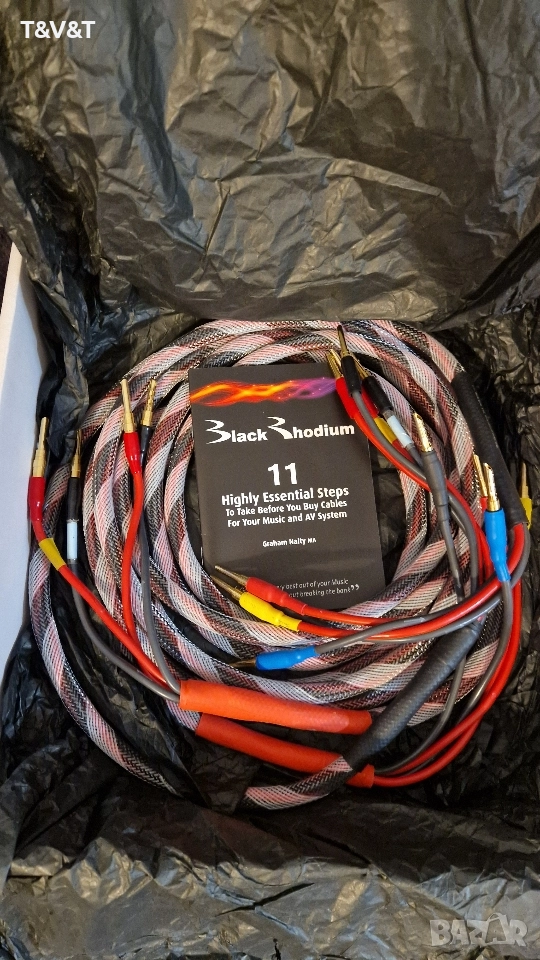 Стерео кабели за тонколони Black Rhodium Encore BiWire+Bi amping 2x3m. Made in UK, снимка 1