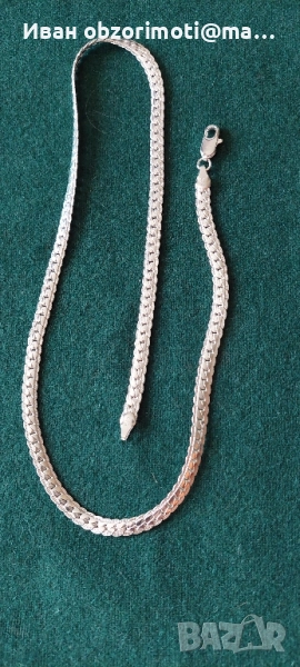 сребърна верижка 50 см., снимка 1