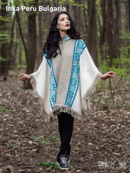 Автентичнo еквадорско унисекс пончо, 100% вълна, снимка 1