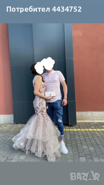 Бална рокля тип русалка., снимка 1