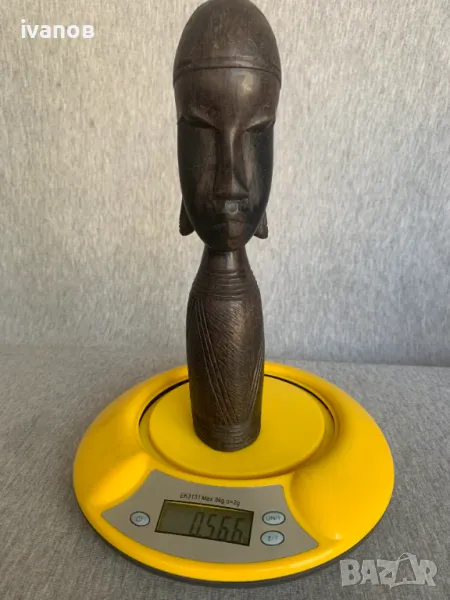 дървена статуетка Глава , снимка 1