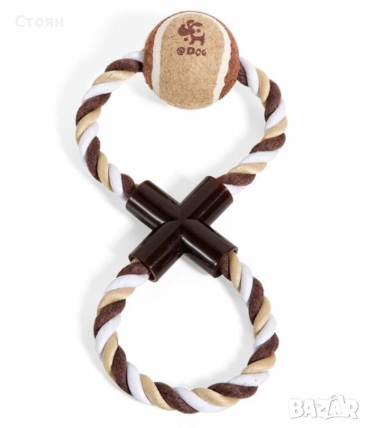 Въже за куче с тенис топка 24см, снимка 1